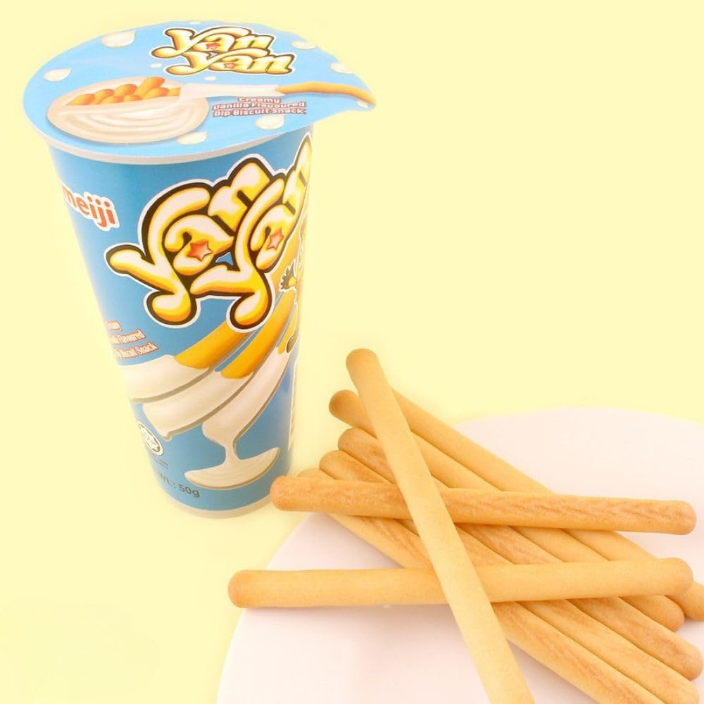 Meiji Yan Yan Vanillia Biscuits Stick 42G image number 4