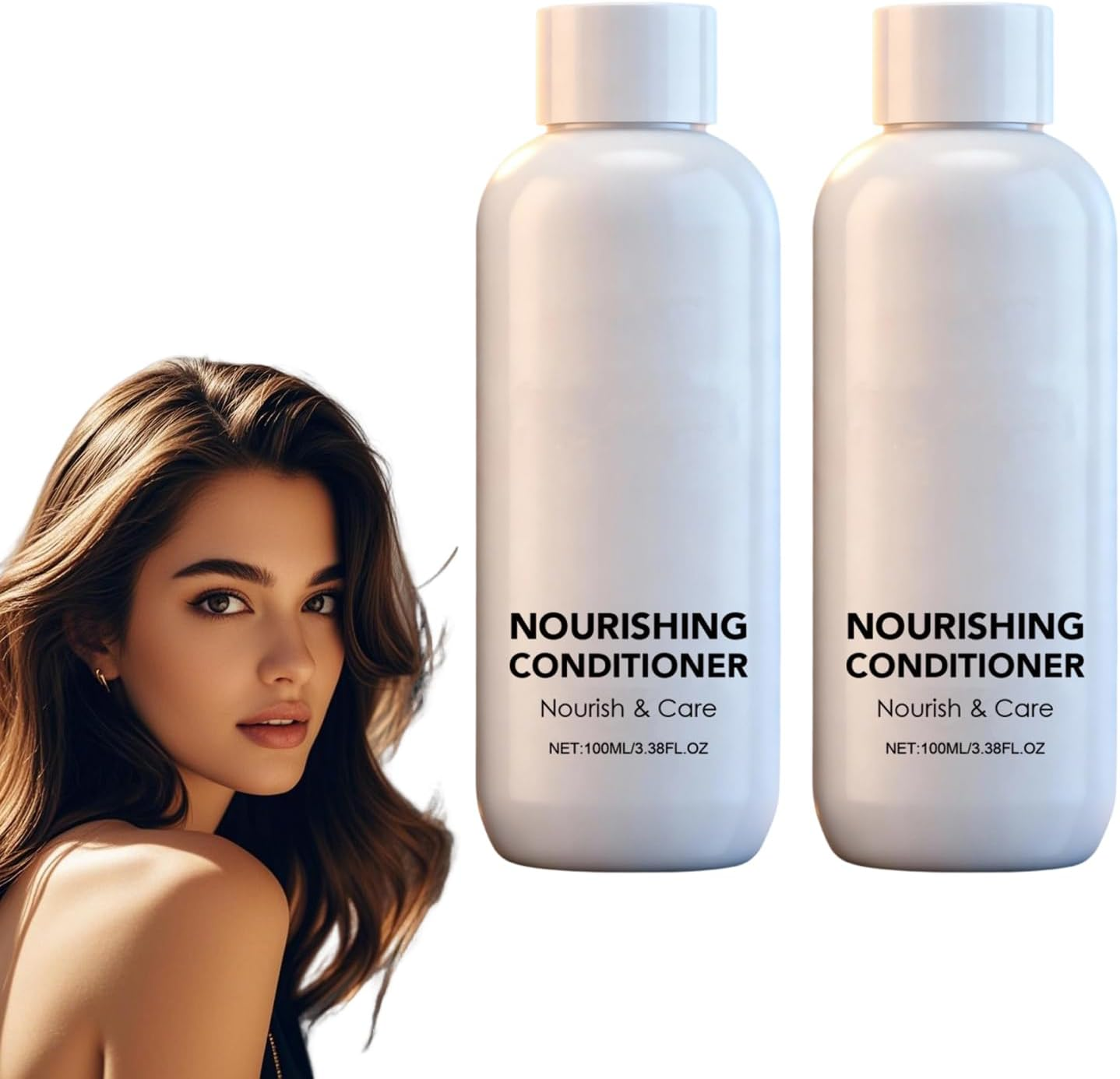 Volumizing Shampoo and Nourishing Conditioner Set for Fine Hair - Thickening & Volume Boosting Hair Care Duo - for Straight or Wavy Hair Types - Adds Fullness and Bounce to Hair, 100Ml (5 Bottles)