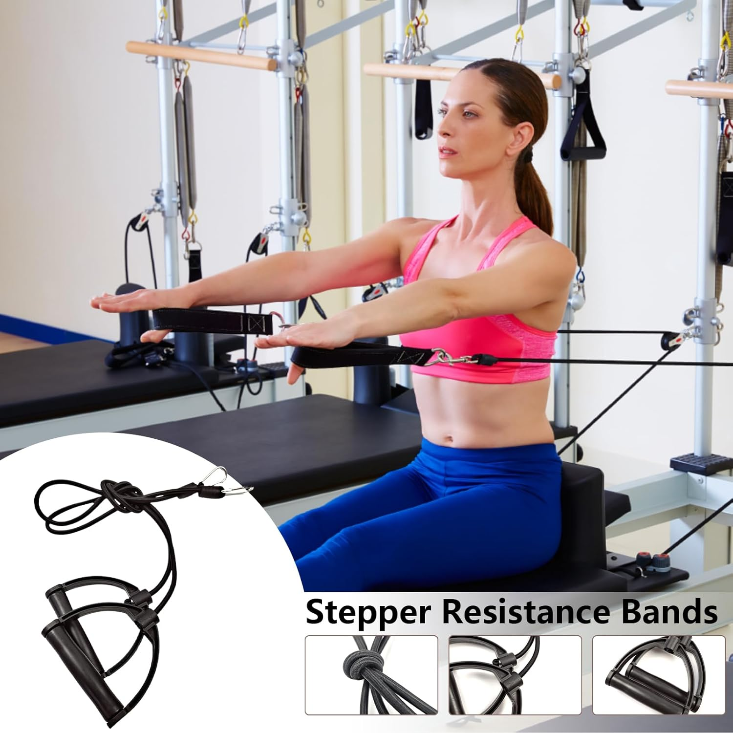 Resistance Plate Bands - Resistance Bands with Handle | Vibration Straps | Multifunctional Ergonomic Band Workout | Household Exercise Supplies | Exercise Supplies for Strength Muscle Training image number 4