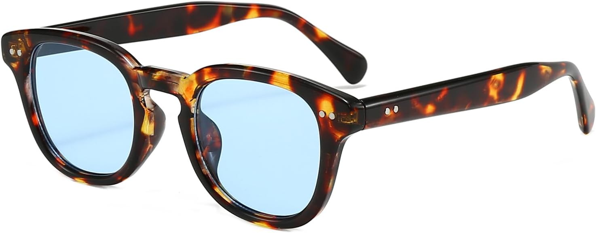 LJCZKA Retro round Sunglasses for Men Women Vintage Small round Sunglasses Classic Circle Trendy Shades UV400 Protection