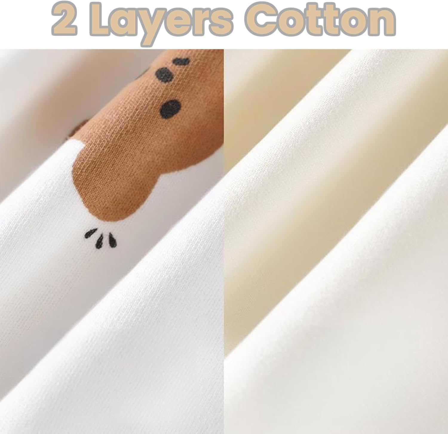 ZONEY Baby Blanket, 100% Organic Cotton Cute Newborn Swaddle, Double Layer Infant Receiving and Multi-Purpose Blanket,Lightweight Quilt Bath Towel Blanket for 0-12 Months,33.3X33.3(Moon) image number 6