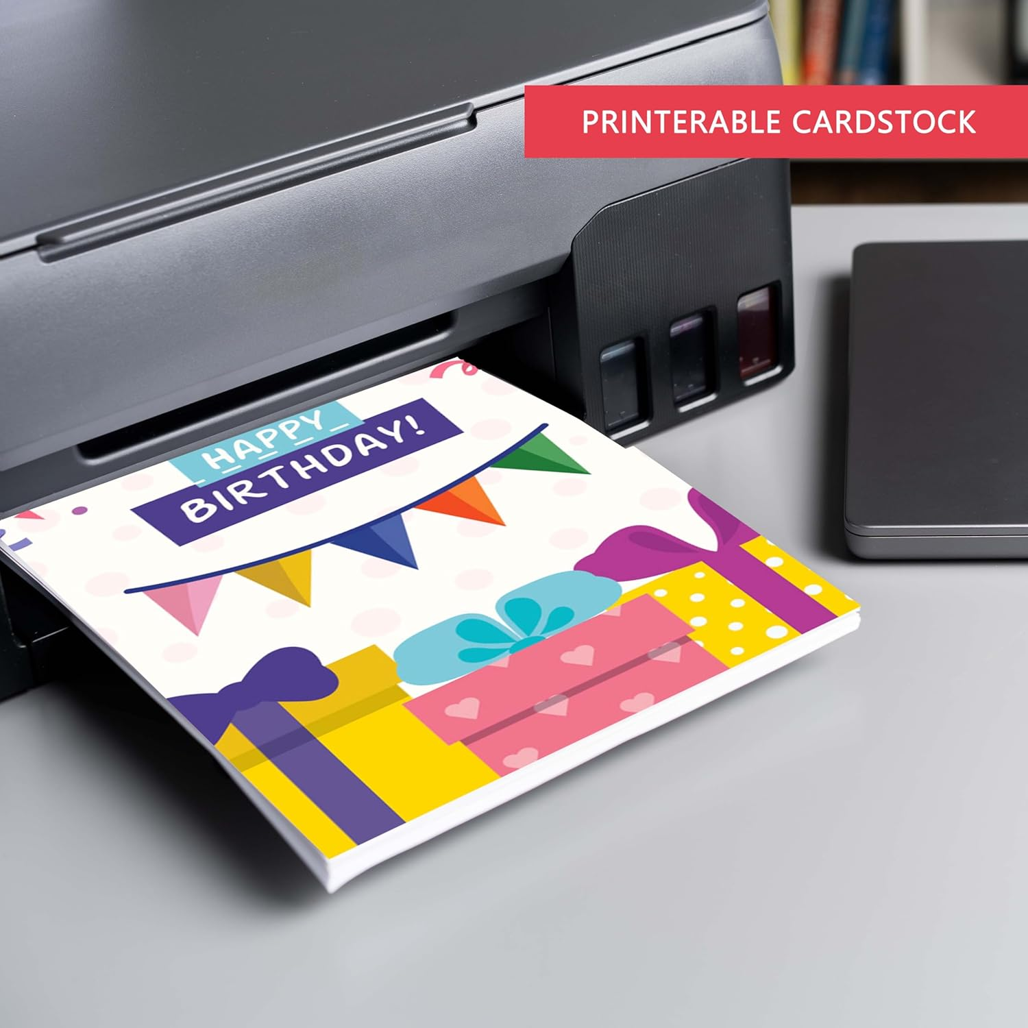 ANSSDO 50 Sheets White Cardstock, A4 250Gsm Thick Paper Sheets Heavyweight Card Paper for Printing Scrapbooking Card Making Invitations Menus Flyers DIY Arts Crafts, 21 Cm X 29.7 Cm image number 4