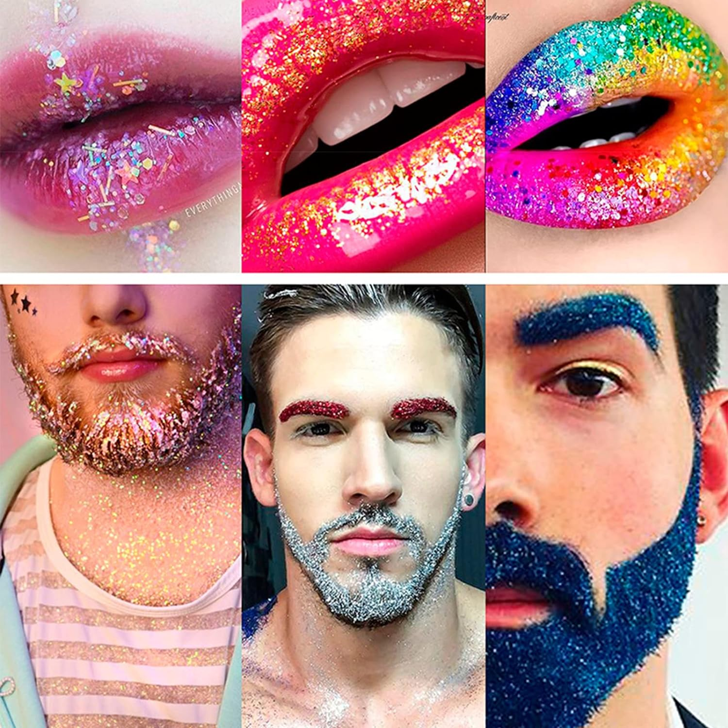 Roseflower Holographic Chunky Glitter, Mix Multi Flakes Dreams Iridescent Festival Cosmetic, Body Face Eye Hair Nail & Eyeshadow, Decoration Perfect Halloween, Resin, Slime, Tumbler, Craft, Makeup - 10 image number 3