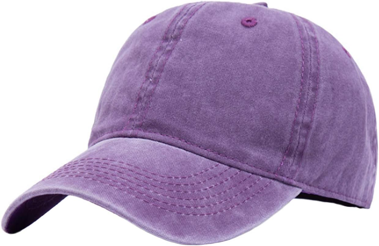 Letuwj Men'S Unisex 100% Cotton Solid Twill Washed Adjustable Baseball Cap image number 6