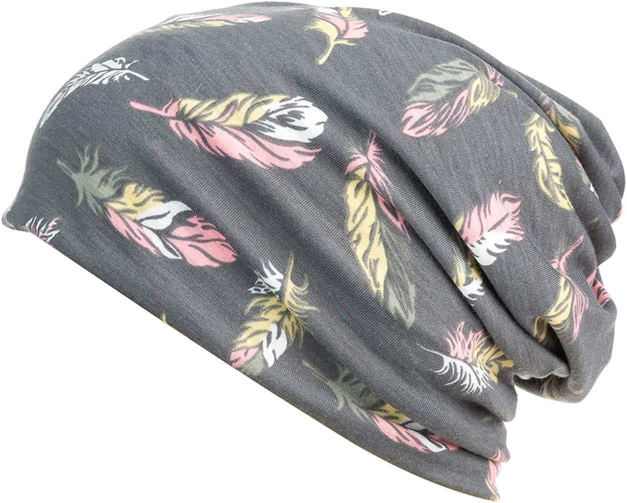 HONENNA Flower Printed Cotton Beanie Women Turban Headband Chemo Cap