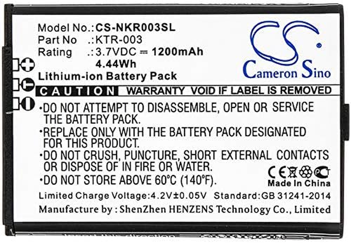 Replacement KTR-003 Battery Compatible with New Nintendo 3DS MWH710A01 image number 1
