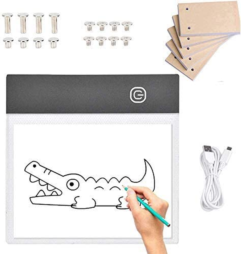 Flip Book Kit with Light Pad, LED Lightbox for Drawing and Tracing, LED Light Tablet for Tracing Flipbook Paper with Binding Screws