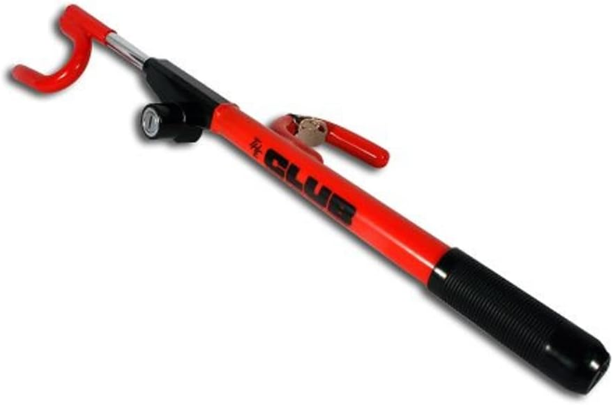 Winner International the Club 1000 Original Club Steering Wheel Lock, Red