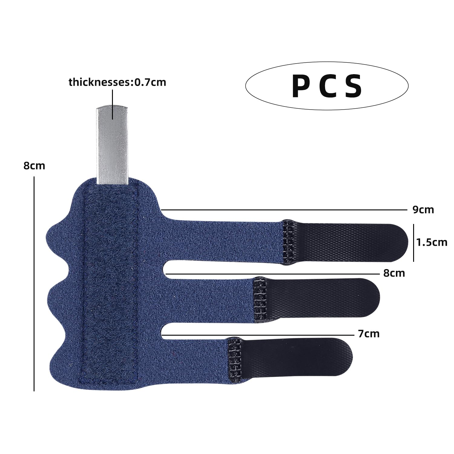 Finger Splint, [4 Pcs ] Upgraded 3 Straps Trigger Finger Brace Support for Arthritis Broken Finger Protection Pain Relief Straighten (Black) image number 3