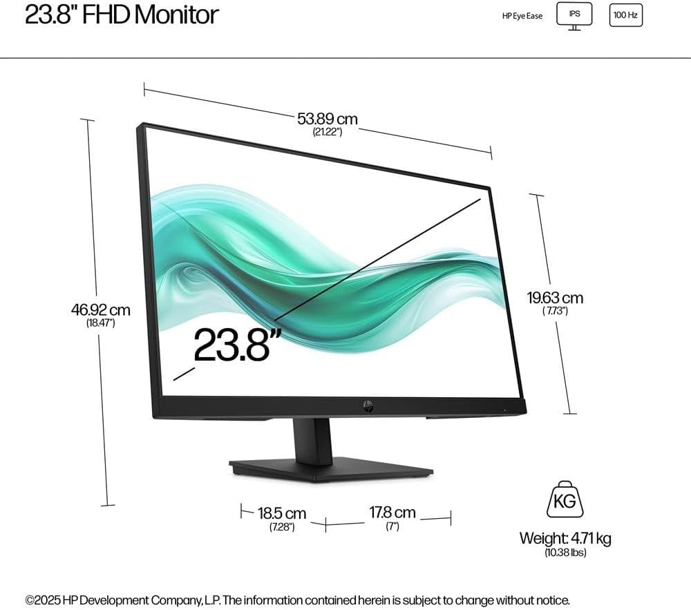 HP Series 3 Pro 324PH 23.8" 1080P FHD IPS 100Hz Monitor - B0BU9UT image number 5
