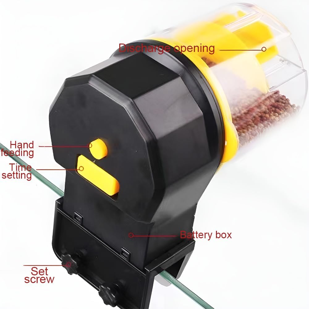 2Pcs Automatic Fish Feeder Timer, Intelligent Vacation Timer Fish Feeder for Turtle Goldfish, Silent Design, Timed and Quantified, Keeps Food Dry Fish Food Dispenser, Suitable for Various Feeds image number 2