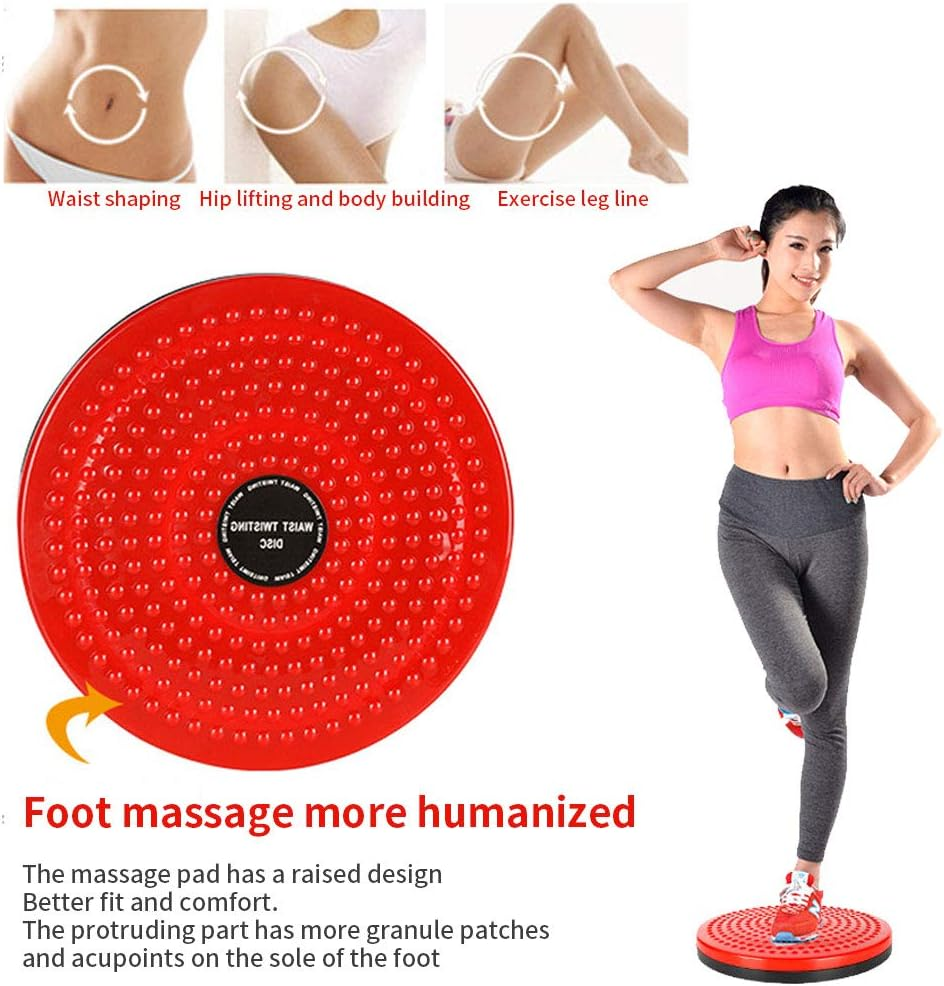 THBII Twisting Waist Disc, Body Shaping Twisting Boards Waist Aerobic Exercise Fitness Slim Machine Rotating Board Female Twister Exercise Sports Equipment (Big round Beads(Blue)) image number 3