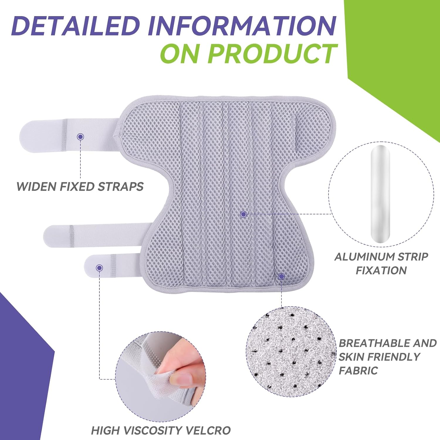 Trigger Finger Splint, Finger Brace Joint Stabilizer, Hand Brace with Finger Support, Middle Pinky Pointer Broken Fingers Splint, Adjustable Hand and Wrist Support (S) image number 6