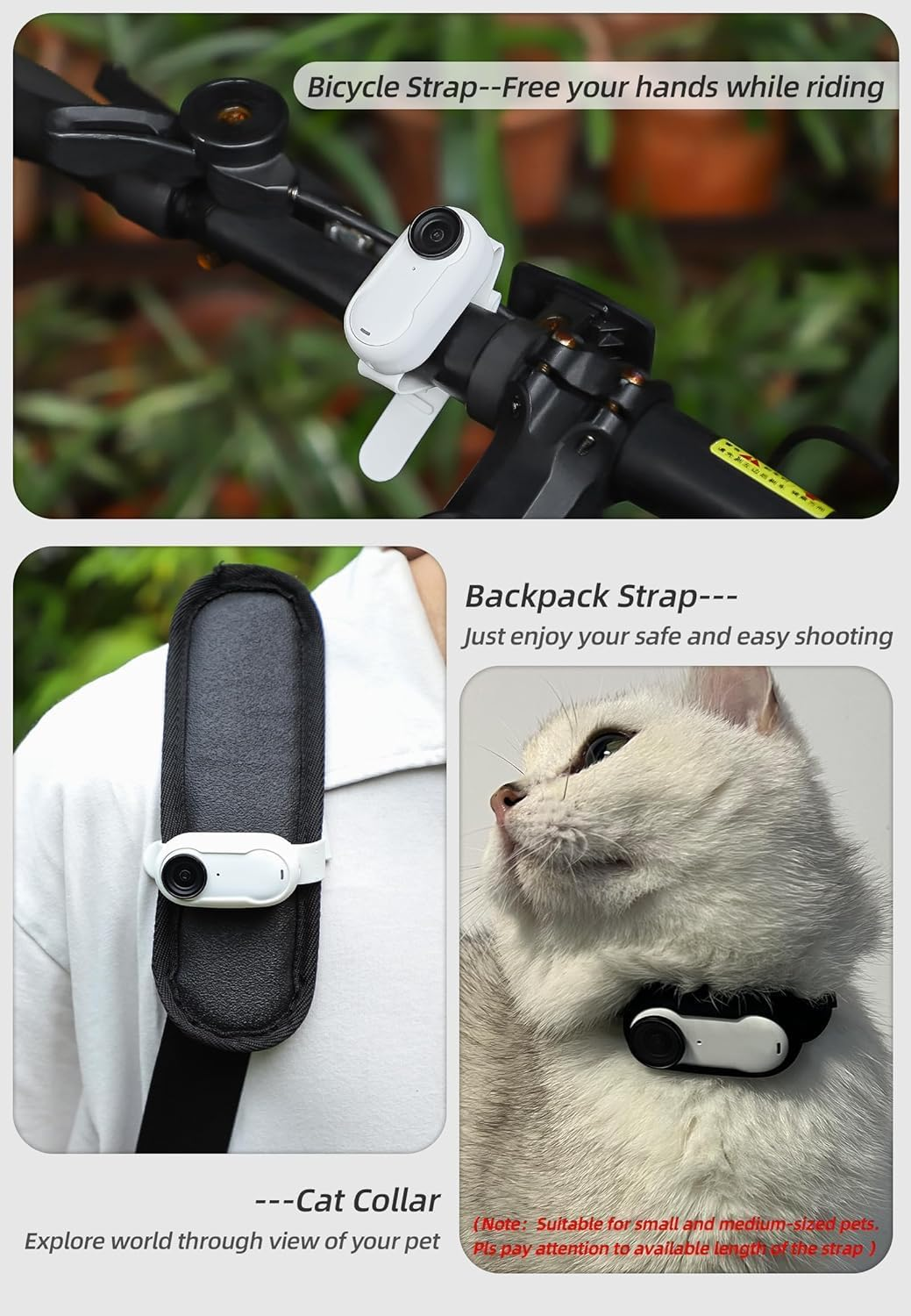 Silicone Wristband for Insta360 GO 3, XICEN Waterproof Silicone Protective Case for Insta360 GO 3 Camera Accessory (White) image number 1