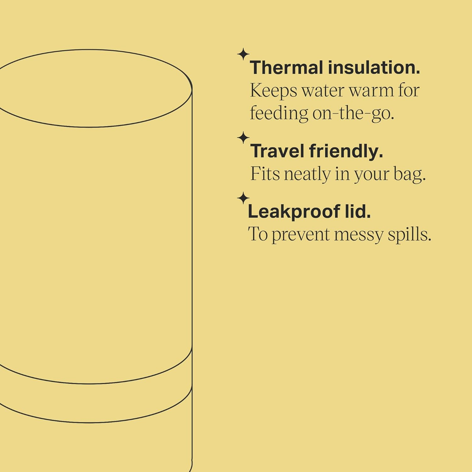 Tommee Tippee Travel Bottle and Food Warmer, Portable Baby Bottle Warmer Ideal for Travel, Thermal Insulation, Stainless Steel Flask with Leak-Proof Lid image number 2