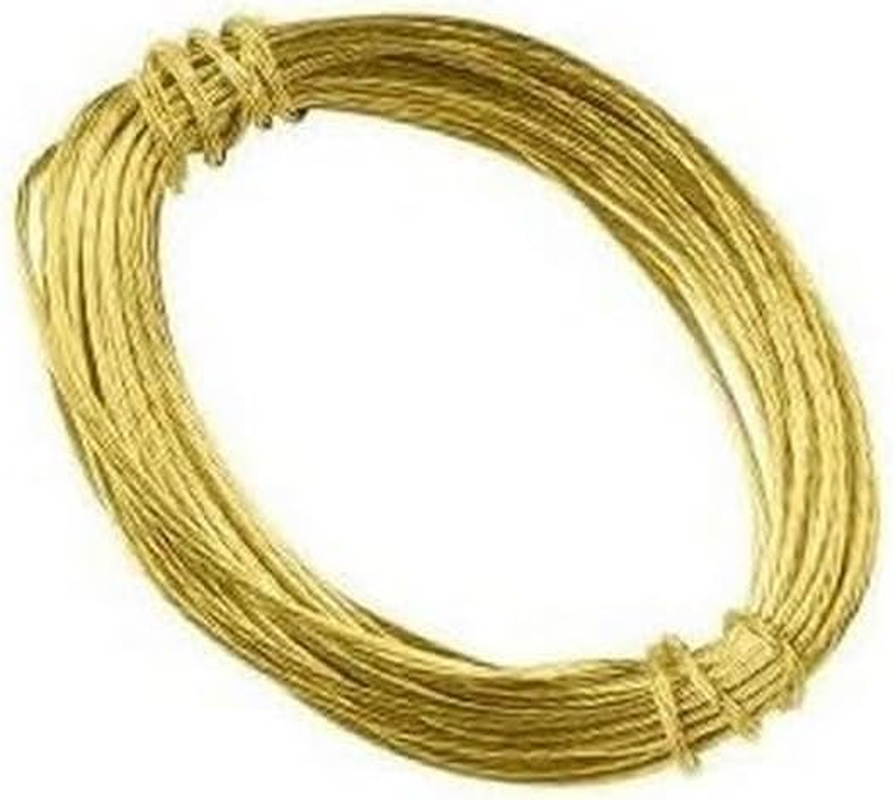 Romak 229210 7 Strand Brass Picture Wire, Card of 10, 5 Meter Length