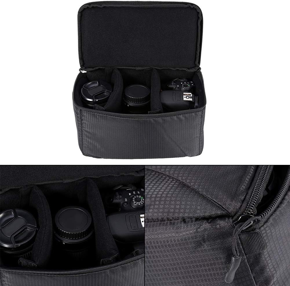 Camera Insert Bag, Camera Case Waterproof Shockproof for Lenses for Accessories for Flashes for Cameras image number 5