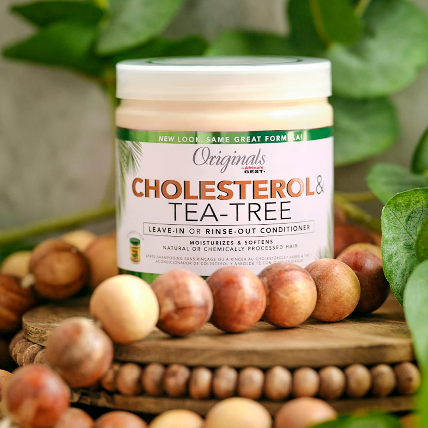 Originals by Africa'S Best Cholesterol Tea Tree Oil, Rinse-Out plus Leave in Conditioner, Repair and Revitalize Damaged, Dry, Overprocessed Hair, 15 Oz image number 4