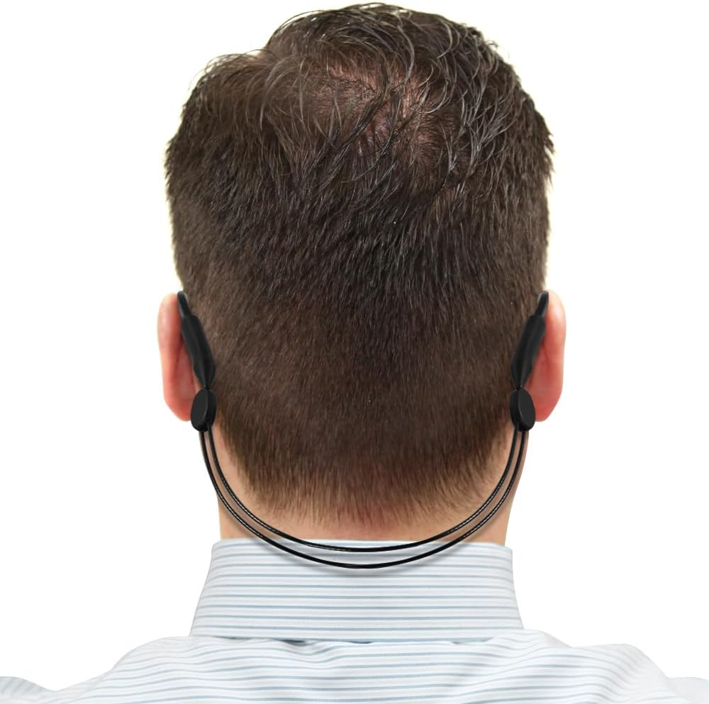 2Pack Adjustable Eyewear Retainer, Maxin 16 Inches No Tail Sunglass Straps, Sunglasses Holder,Sunglasses Retainer (Black) image number 2