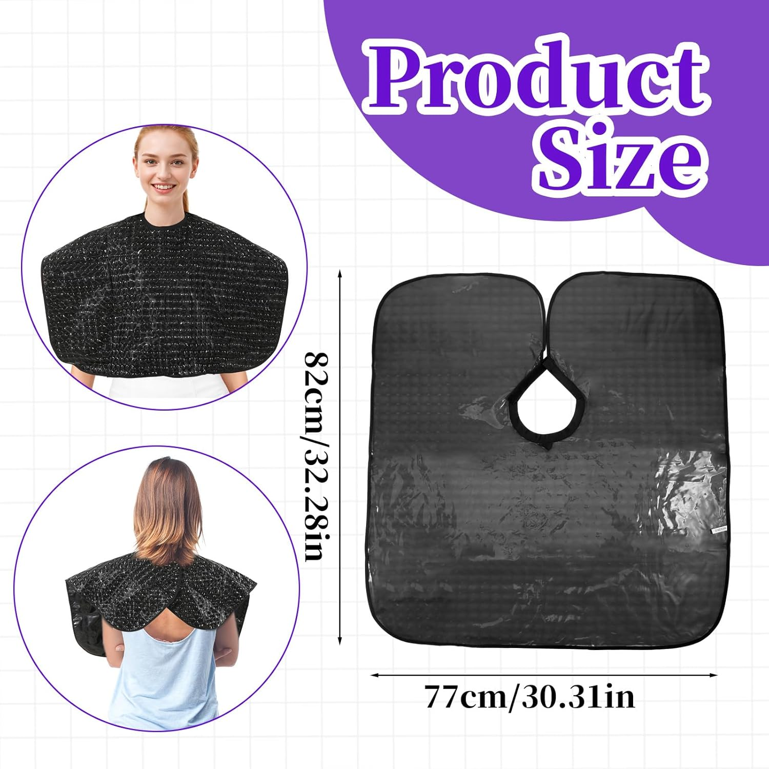 YBEATY Waterproof Post Surgery Shower Cape Cover Mastectomy Chest Shoulder Shower Protection Recovery Water Resistant Cape image number 5