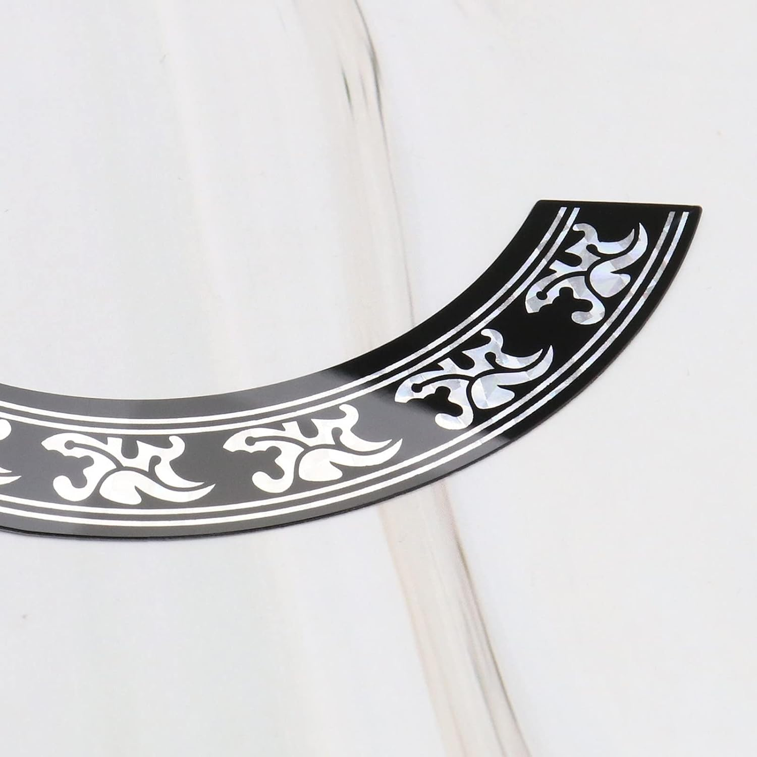 Ecsing 2PCS Guitar Sound Hole Sticker Self-Adhesive Acoustic Guitar Inlay Decal Classical Guitar Rosette Decoration Decal Musical Instrument Accessory 104Mm