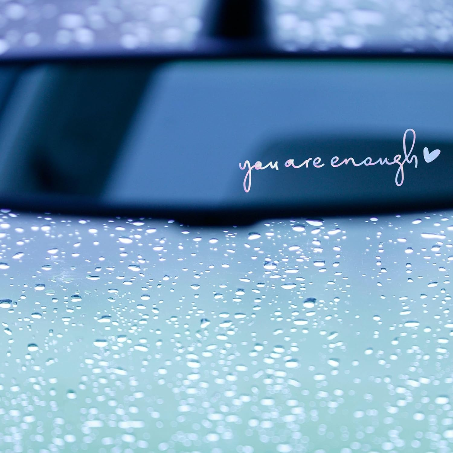 MOTOFITOOL 4X You Are Enough Rearview Mirror Sticker, Inspirational Mirror Decals, Christian Car Decals for Women, Cute Car Accessories, Rear View Mirror Stickers for Window Mirror Tumbler Bottle