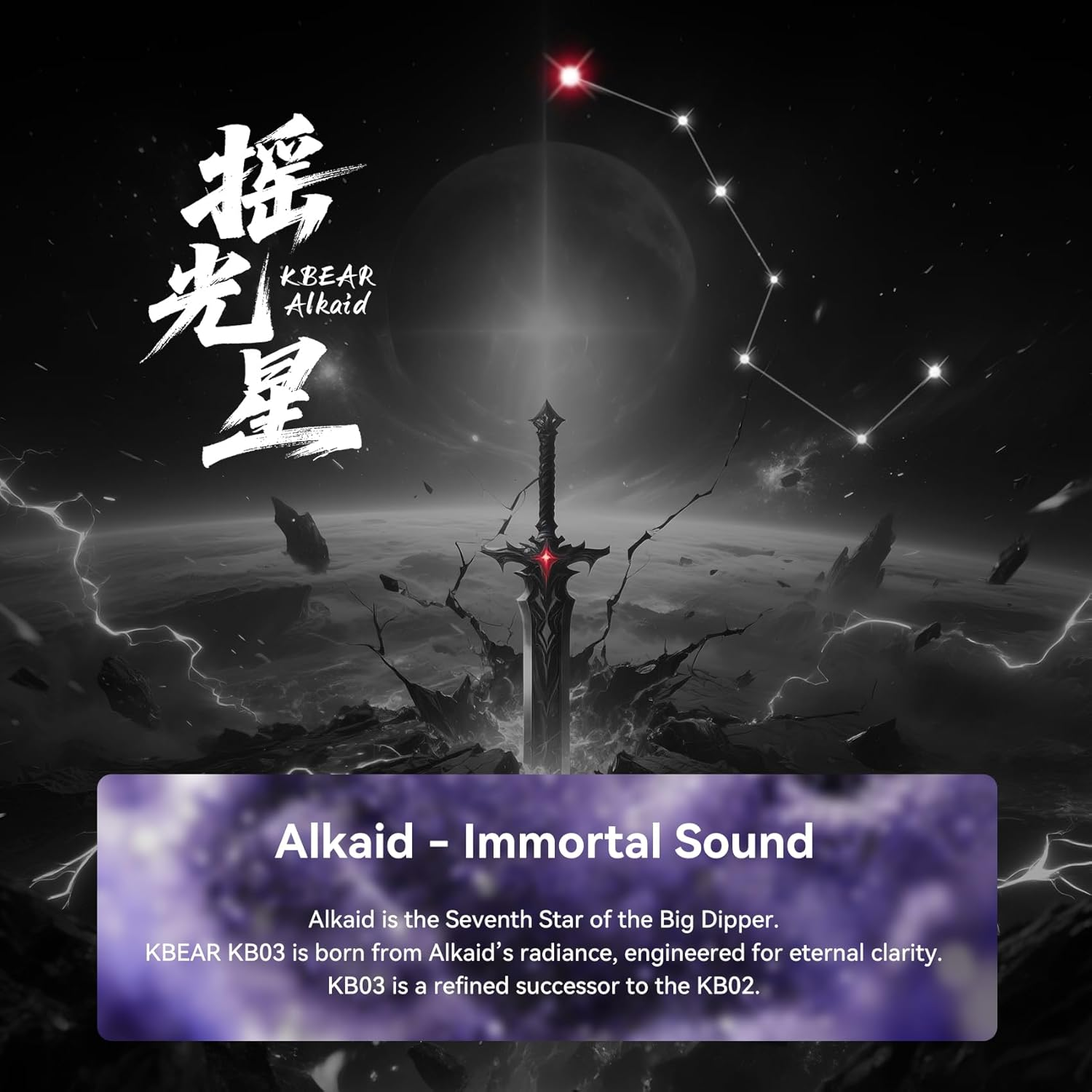 KBEAR Alkaid KB03 in Ear Monitor Headphones, Wired Gaming Earbuds 1DD 1BA 1Bone Conduction Hybrid IEM Earphones, Beryllium-Coated Dynamic, 3D Printed Resin Cavity in Ear Monitor for Musician, Green image number 2