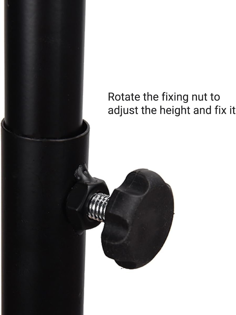 AIMALL Adjustable Birdcage Stand, Four-Legged Telescopic Metal Bracket, 29.52 X 66.92 Inch, 360&deg; Rotating Hook, Black or White, Sturdy and Stable Design - Black image number 6