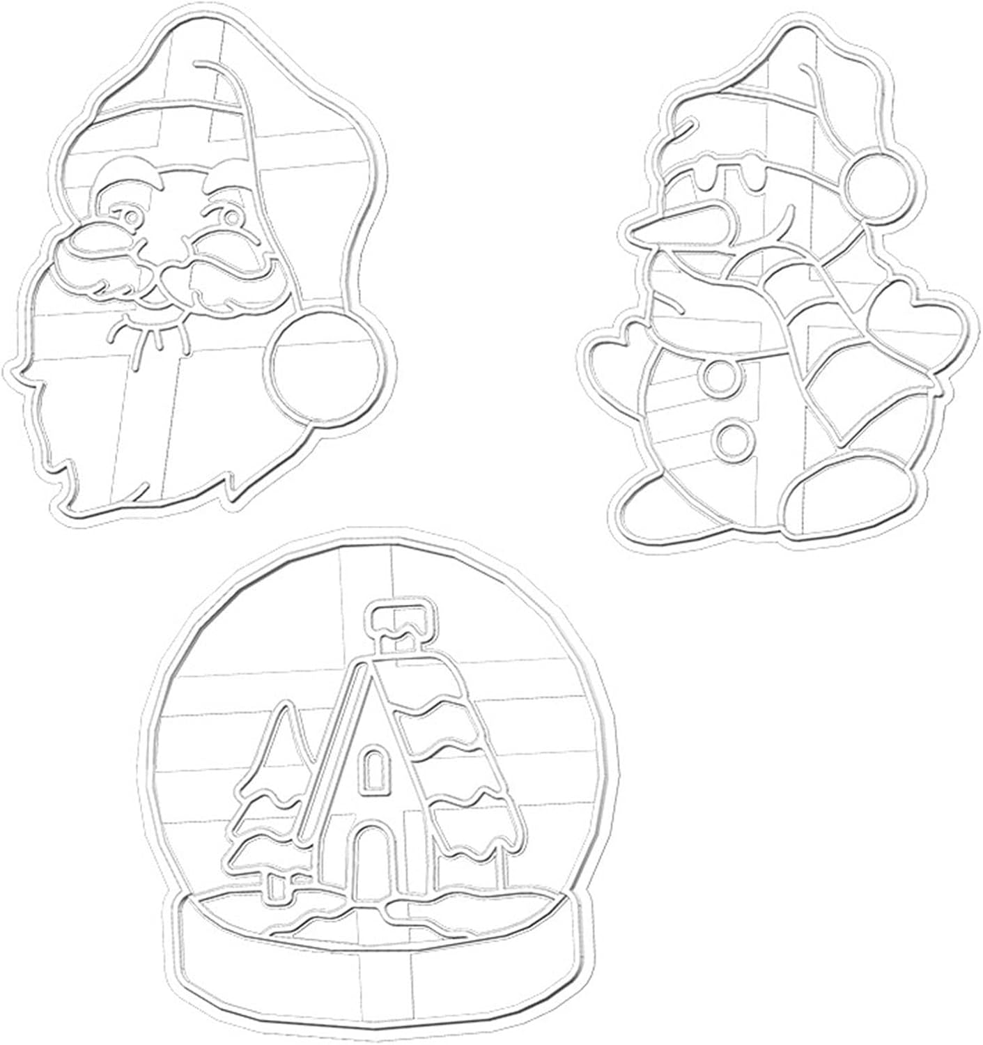 Christmas Cutter - Christmas Cutter | Baking Shaped Non-Stick Cutter, Reusable Snowball Cutter for Christmas Baking