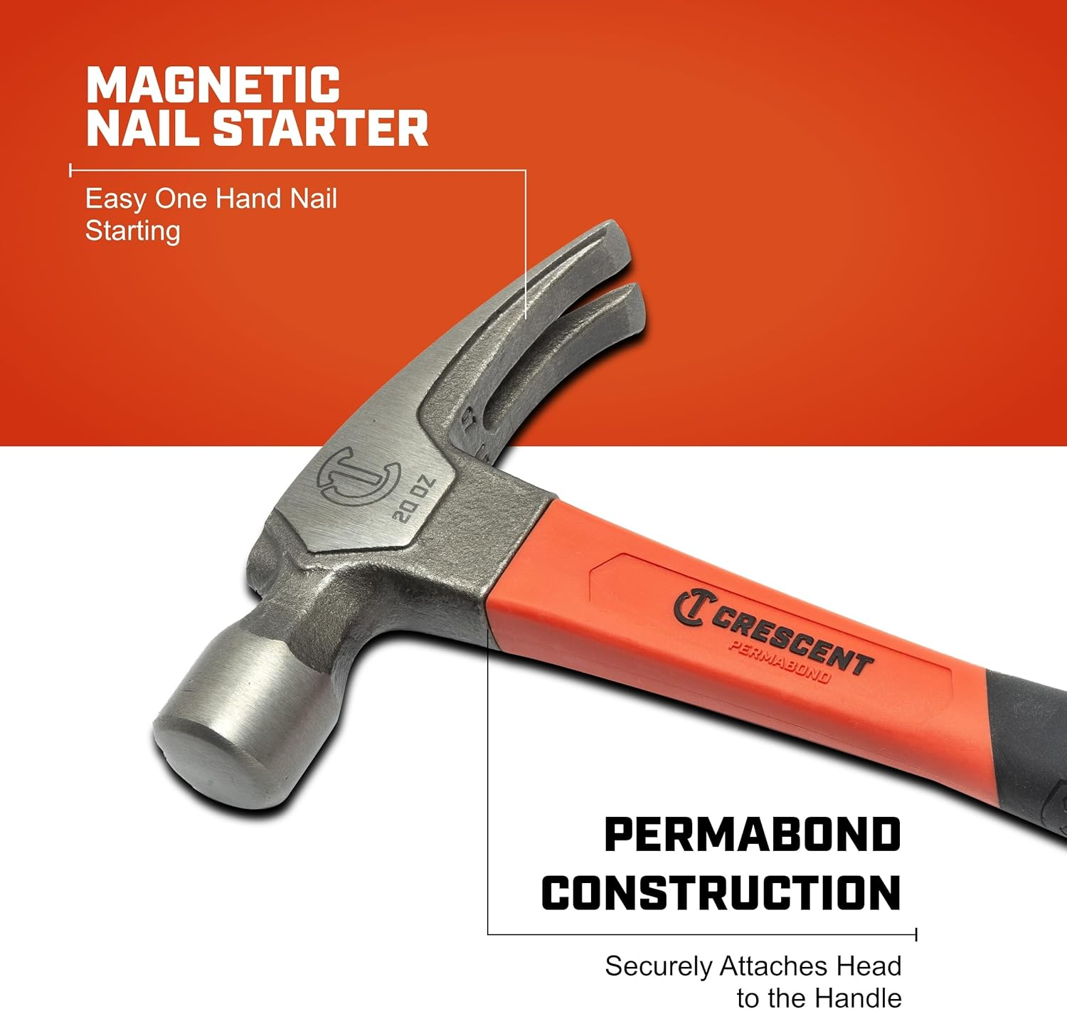 Crescent 11418C-06 Rip Claw Hammer with Fiberglass Handle image number 2