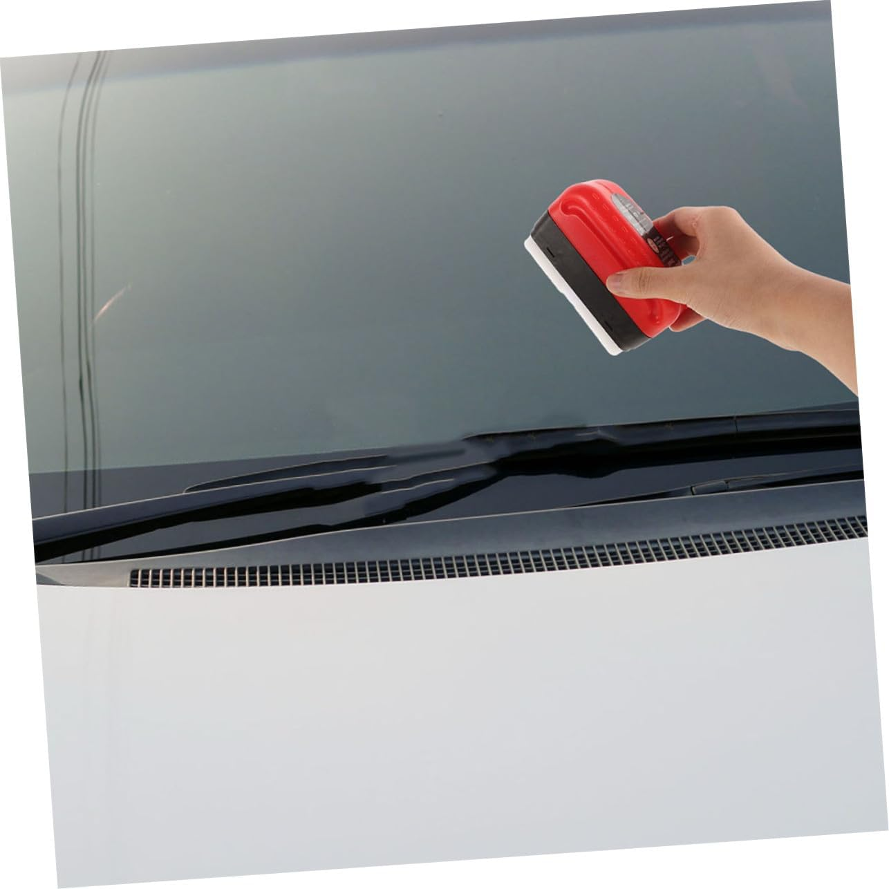 CVUTOVO Oil Film Remover Brush Set 2Pcs for Car Glass Cleaning with Versatile Use on Windshield, Side Windows and Rearview Mirrors for Vehicle Glass Care image number 1