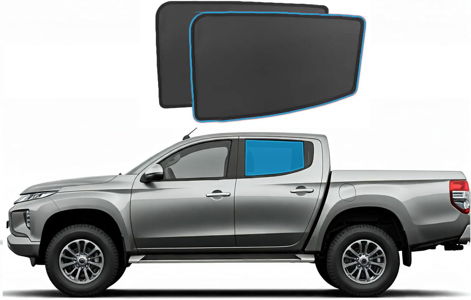 OTTO Shades Custom Magnetic Mesh Sunshade for Mitsubishi Triton 2015-2024, Side, Rear & Port Windows Sun Blind for Baby Protection, Uv/Heat Reduction,Privacy Shield image number 4