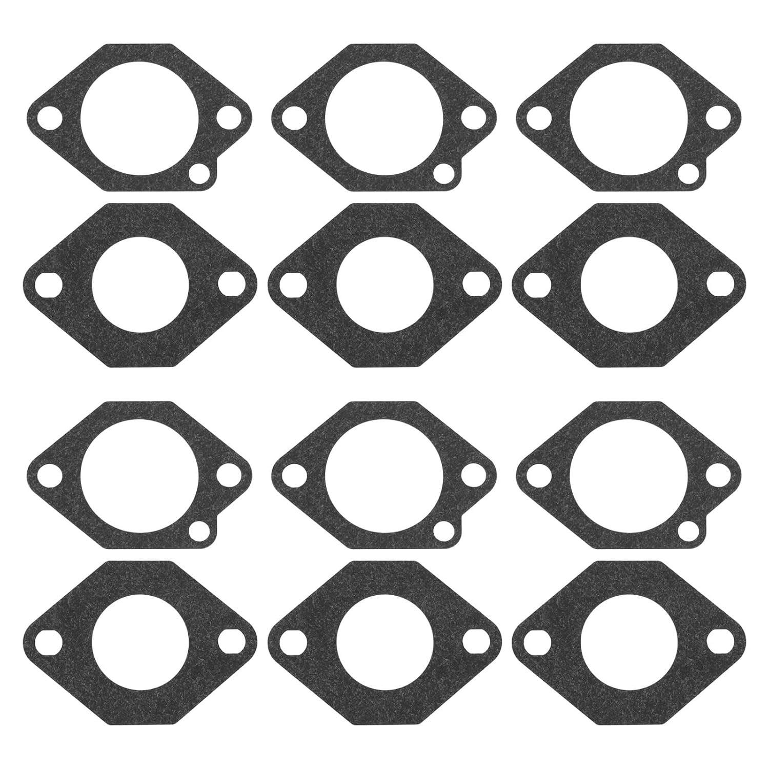 Ecsing 12Pcs Carburetor Base Gasket Compatible with Kawasaki FE290 FE350 Engine Gas DS Precedent Turf Carryall Industrial Carts Carb 1016438/1016439/1016440/1016441