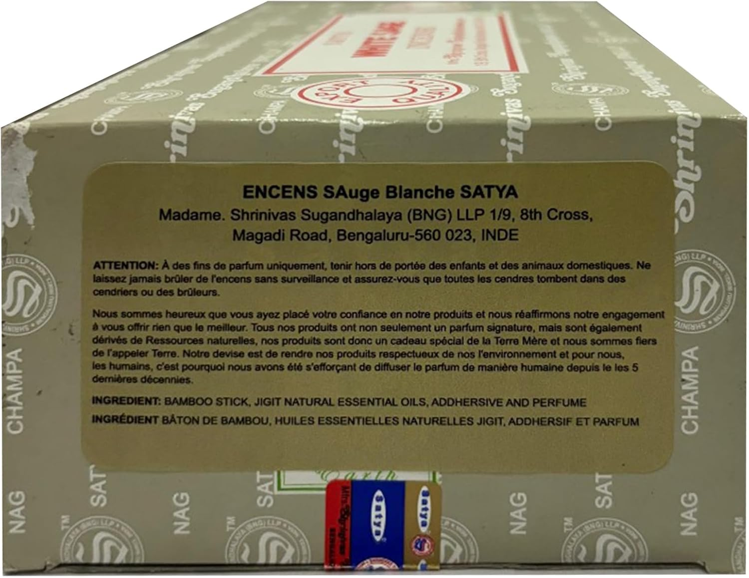 Satya Nag Champa White Sage Incense Sticks-12Packs X 15Grams by Satya image number 5