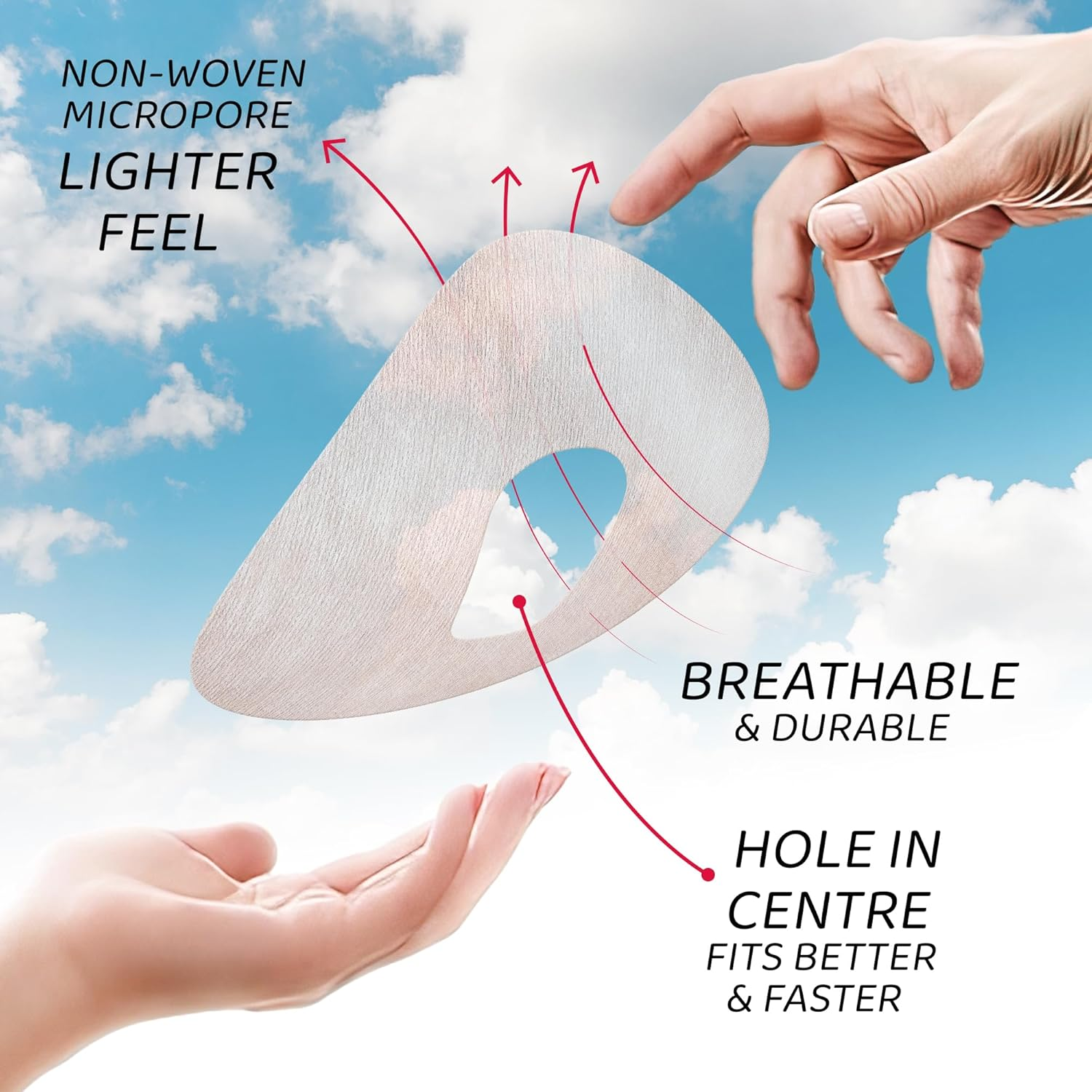 Not Just a Patch Air (20 Pack) - CGM Dexcom G6 Adhesive Patches with Hole -Thin, Strong and Light, 14 Day Adhesion, Durable Dexcom Patches G6 Sensor Protectors in Beige - Blue image number 5