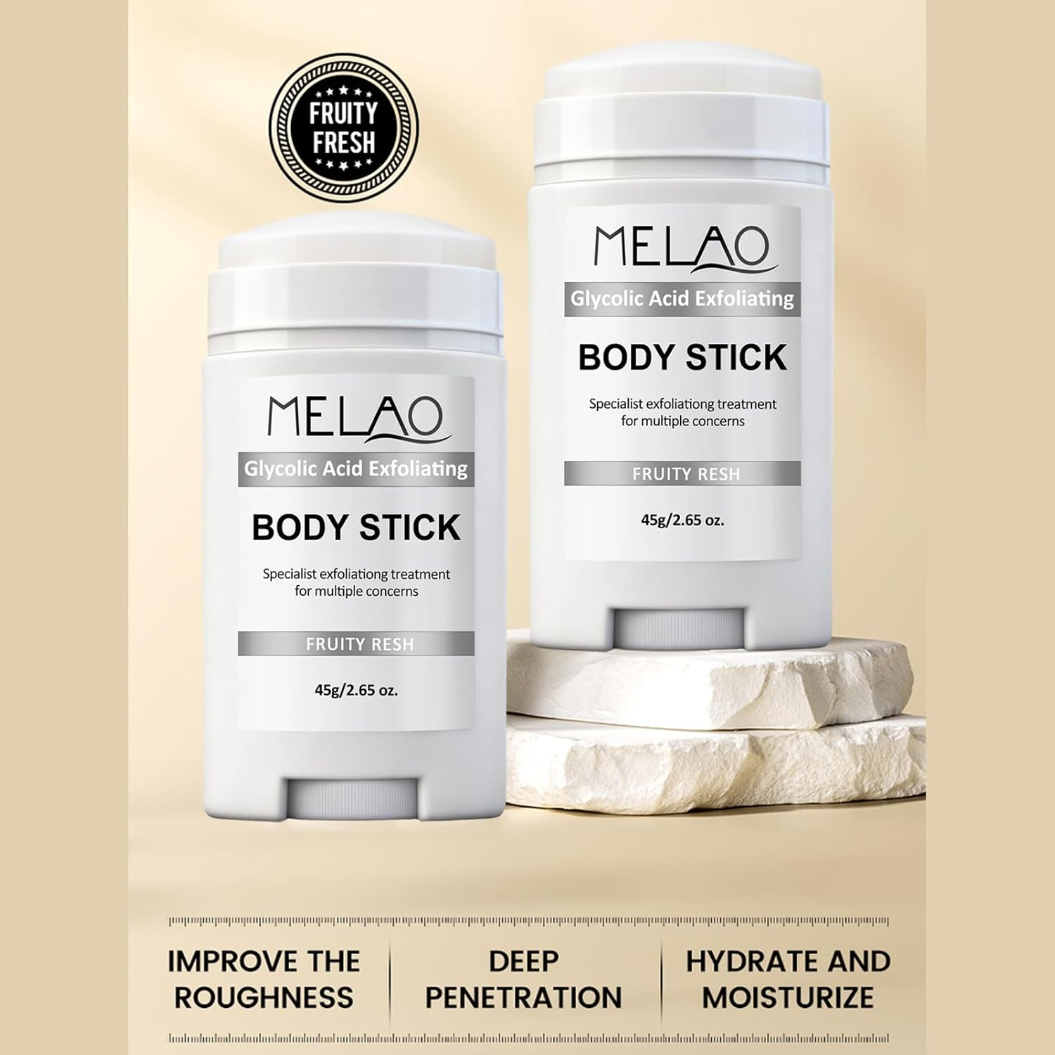 Glycolic Acid Face Stick 75G, Exfoliating Toner Stick for Face & Body, AHA Chemical Exfoliant for Blackheads, Dark Spots & Wrinkles, Gently Smooth & Renew Skin image number 5