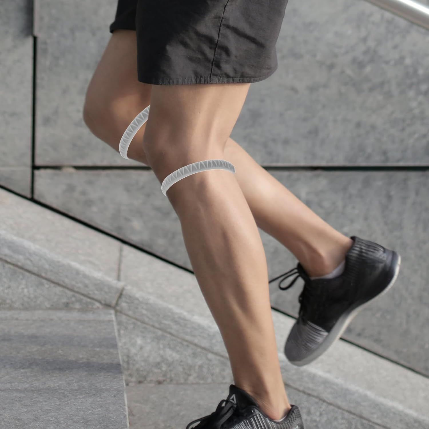 TOVINANNA 2Pcs Knee Resistance Band Knee Brace Knee Pads Wear-Resistant Patella Strap Patella Belt Patella Knee Strap Knee Protector Patella Protector Rubber Band Elastic Fitness image number 2