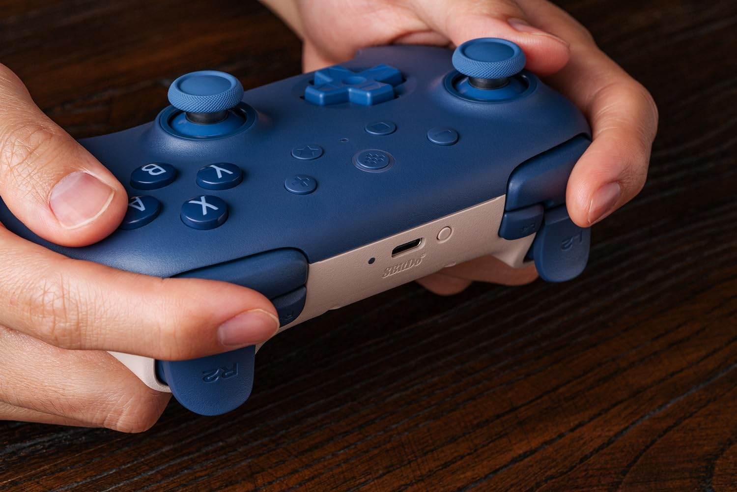 8Bitdo Ultimate 2C Bluetooth Controller (Hall Effect Joystick Update) - for Switch/Switch 2, with Remappable L4/R4 Bumpers, 6-Axis Motion Control, Rumble Vibration and Turbo Function (Dark Blue)