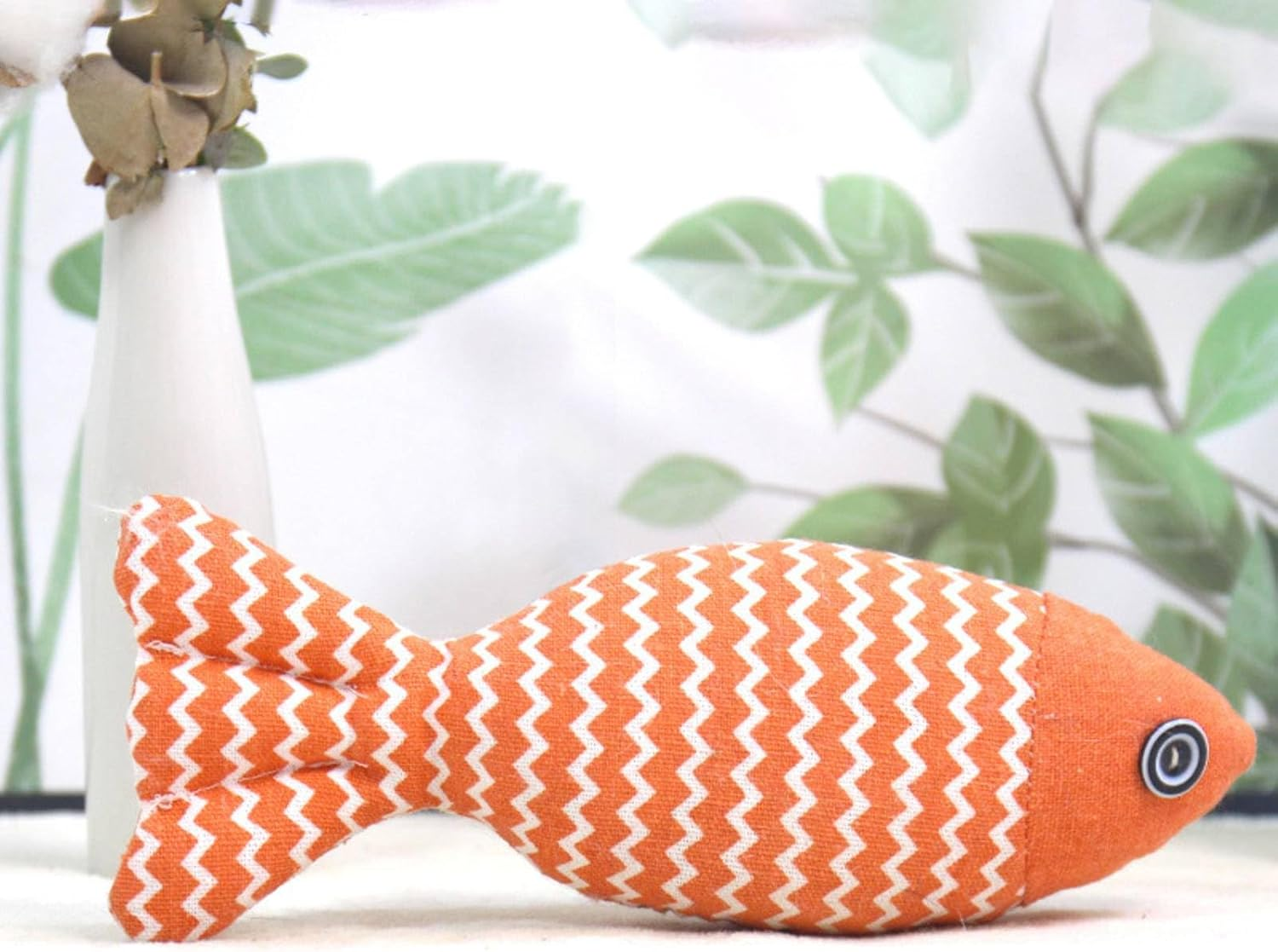 Cat Toys Cat Pillows Fish Soft and Durable Crinkle Catnip Toys Grinding Teeth, Teeth Cleaning, Bite Resistant Toys,Interactive Cat Toy, Cat Chew Toy/215(Yellow) image number 1