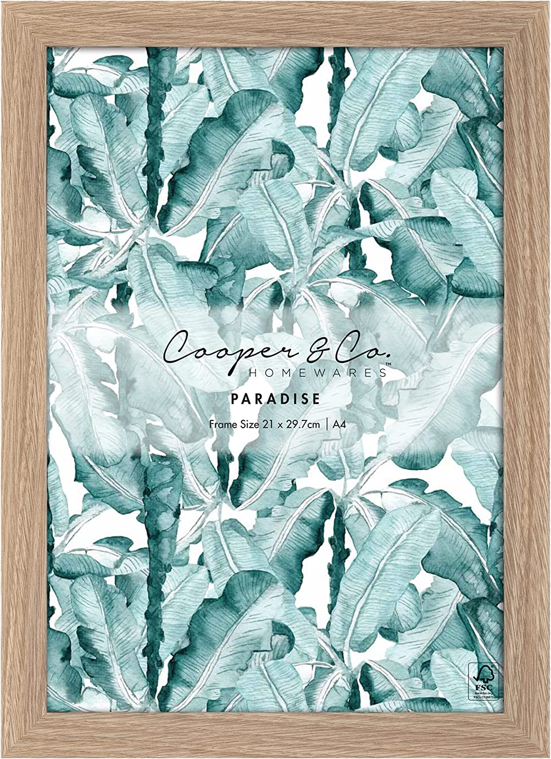 Cooper & Co Set of 2 21X29.7Cm Oak Premium Paradise Wooden Photo Frame image number 4