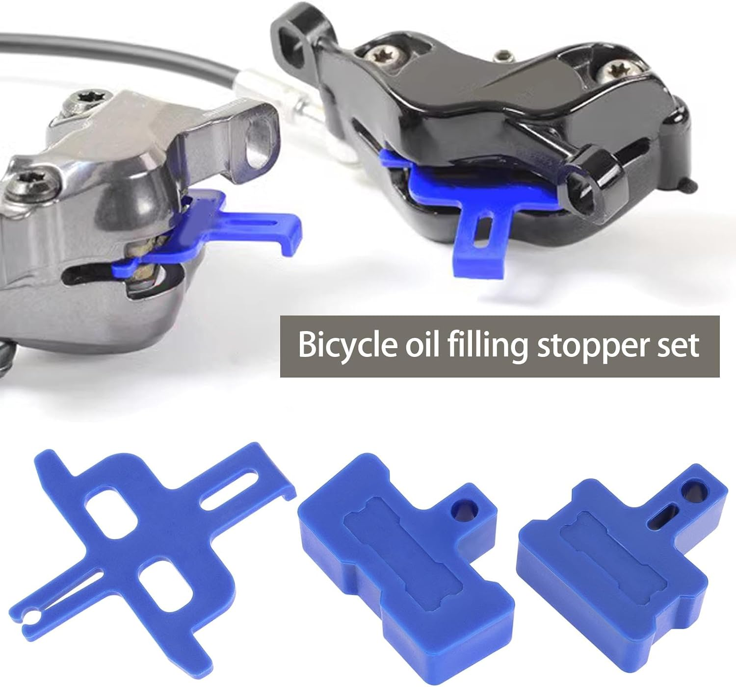 6Pcs Hydraulic Disc Brake Pads Spacer Brake Bleed Blocks Compatible with Shimano Compatible with AVID Compatible with SRAM Compatible with MTB, Mountain, Road Bicycle image number 6