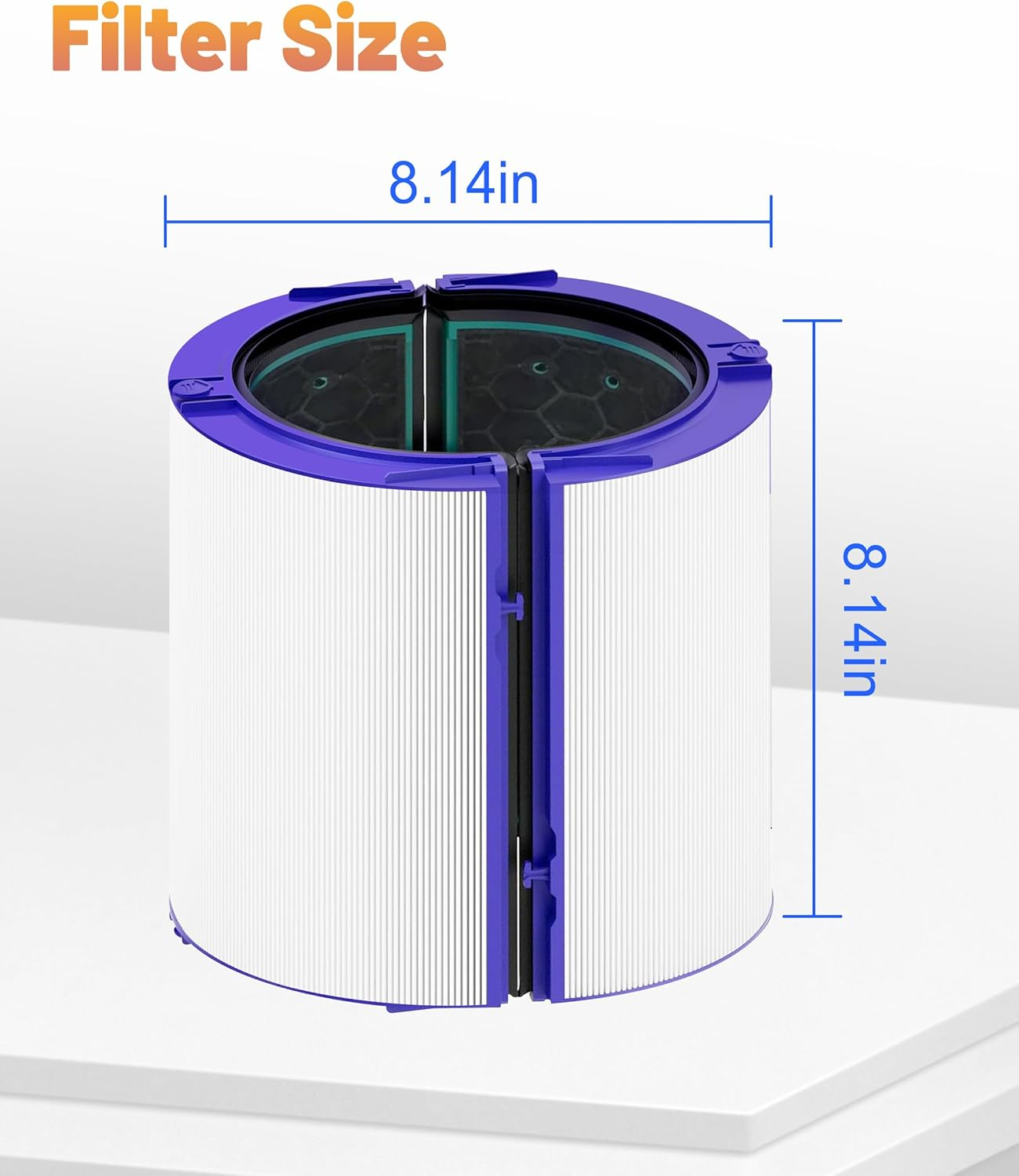 FIRENEXT TP04 HP04 DP04 TP05 HP05 Replacement Filter Compatible with Dyson Air Purifiers &ndash; 360&deg; Glass HEPA + Activated Carbon, 1-Pack