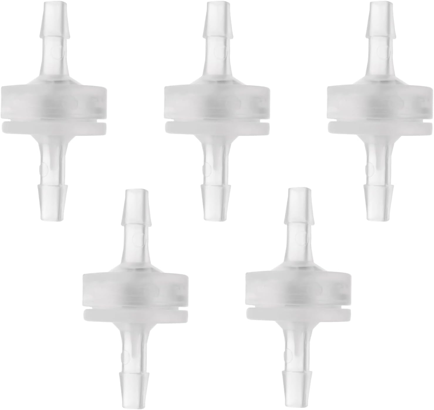 Emagtech 5PCS 1/8 Inch (3Mm) One-Way Check Valve 30.6X14.9Mm PP Non-Return Check Valve for Water Fuel Oil Air Gas Pneumatic Systems image number 4