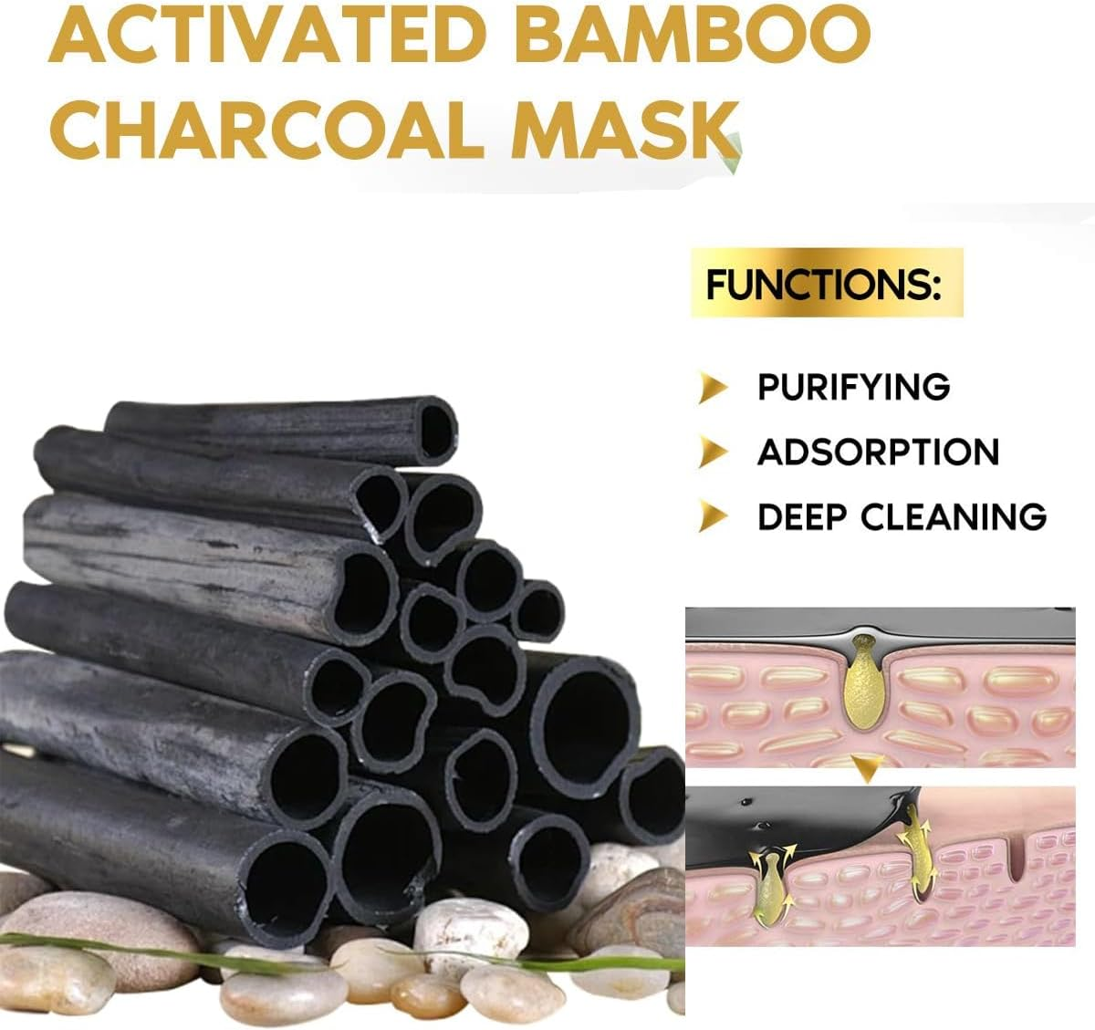 CEELGY Blackhead Remover Peel-Off Mask,Face Mask Skincare Peel off for Blackhead, Dirt, Purifying and Pores Shrinking for All Skin Types, for Men&Women 100G image number 4