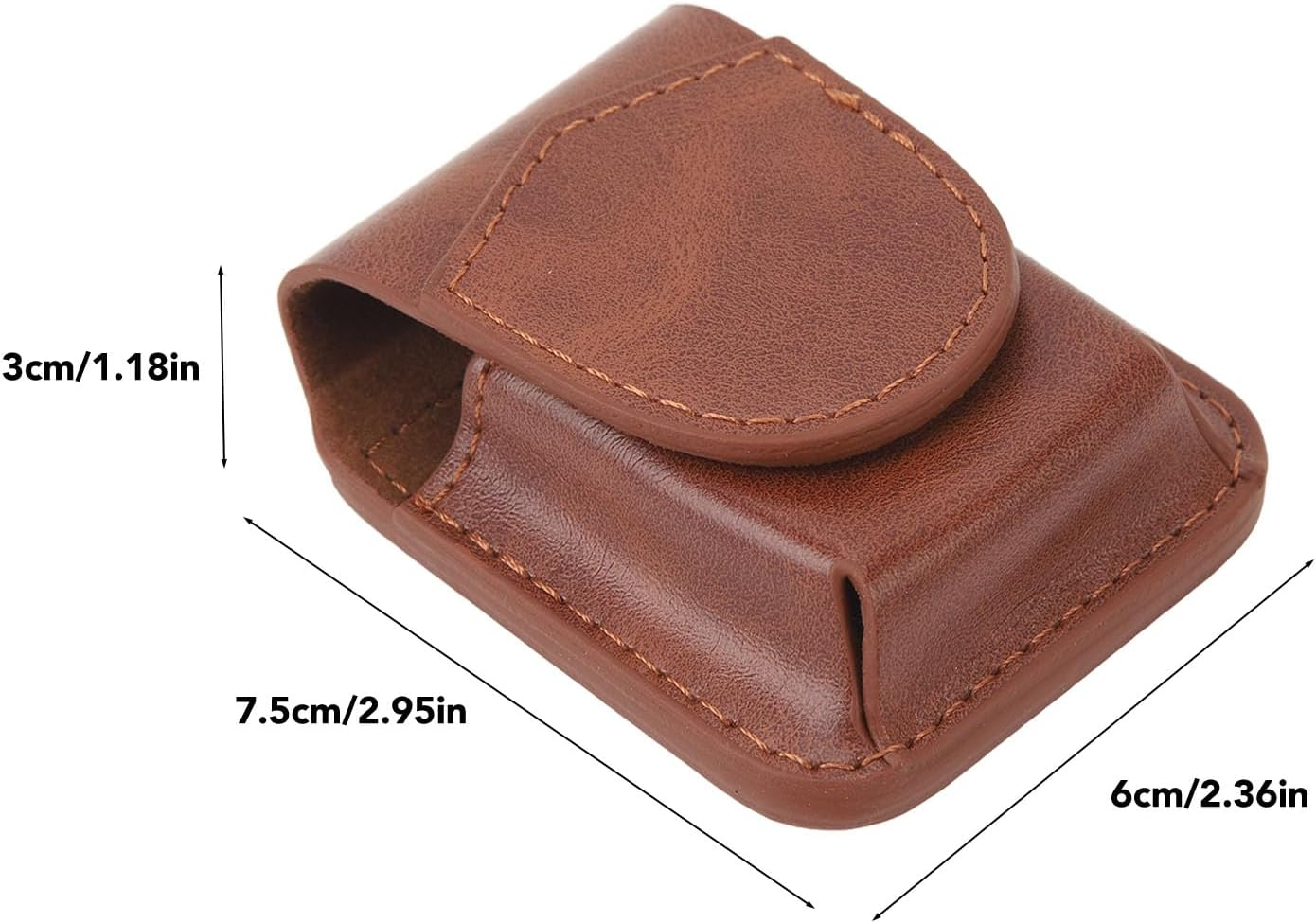PU Leather Lighter Pouch, Protective Lighter PU Holder, Lighter Waist Case, Lighter Cover Storage Sleeve with Pocket Belt, anti Scratch for Outdoor image number 6