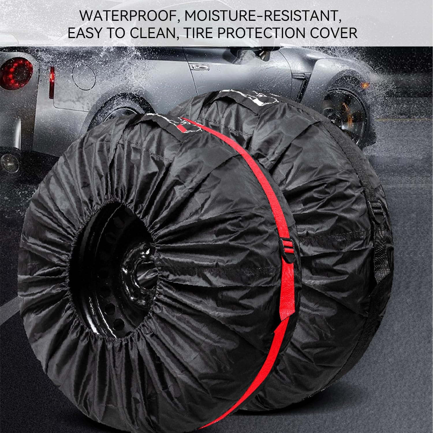 2 Pieces Car Spare Wheel Cover, Dustproof Protective Cover, Tyre Protector Cover, Accessories for Outdoor Vehicles, Car Accessories