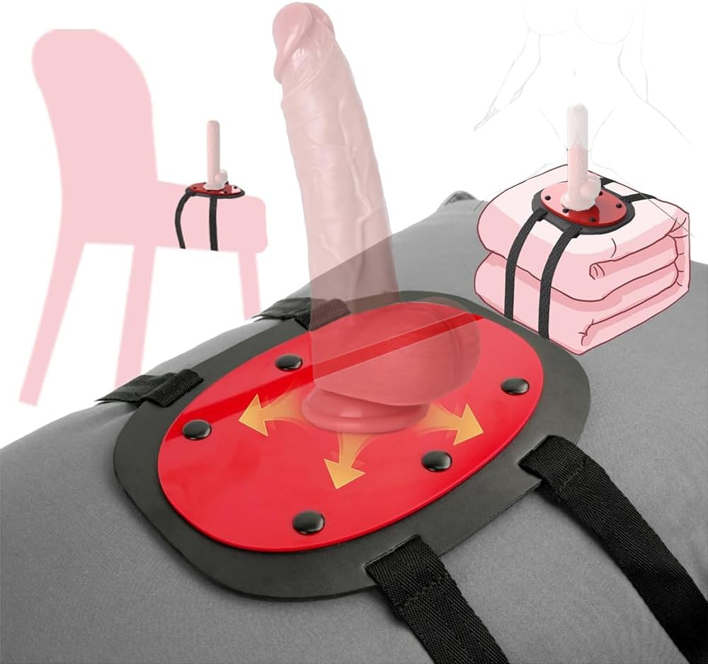 Suction Cup Dildo Mount Sex Saddle, Sex Chair Adjustable Strong Suction Strap on Harness Dildo Holder for Chair Swing Pillow Sofa Cushion, Anal G Spot Huge Machine Adult Sex Toys for Couples image number 2