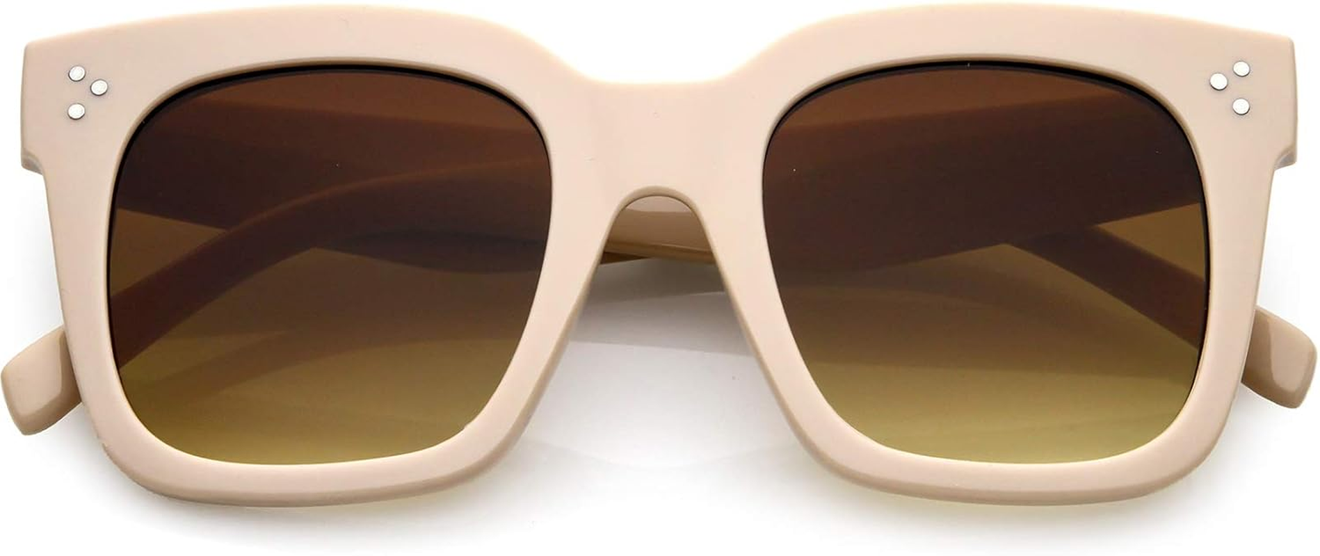 Zerouv - Oversized Fashion Retro Square Sunglasses for Women Vintage Style 50Mm