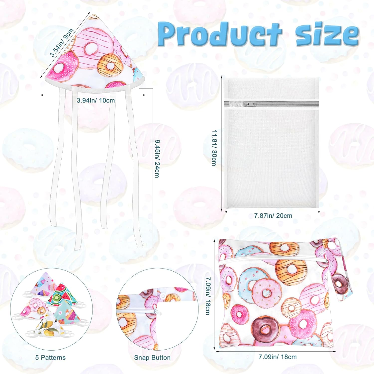 10 Pcs Peepeeteepe Baby Boy with 4 Straps, Pee Peep Teepee Baby Boy with Storage Bag & Laundry Bag, Strong Water Absorption Pee Covers for Baby Boy Newborn image number 6