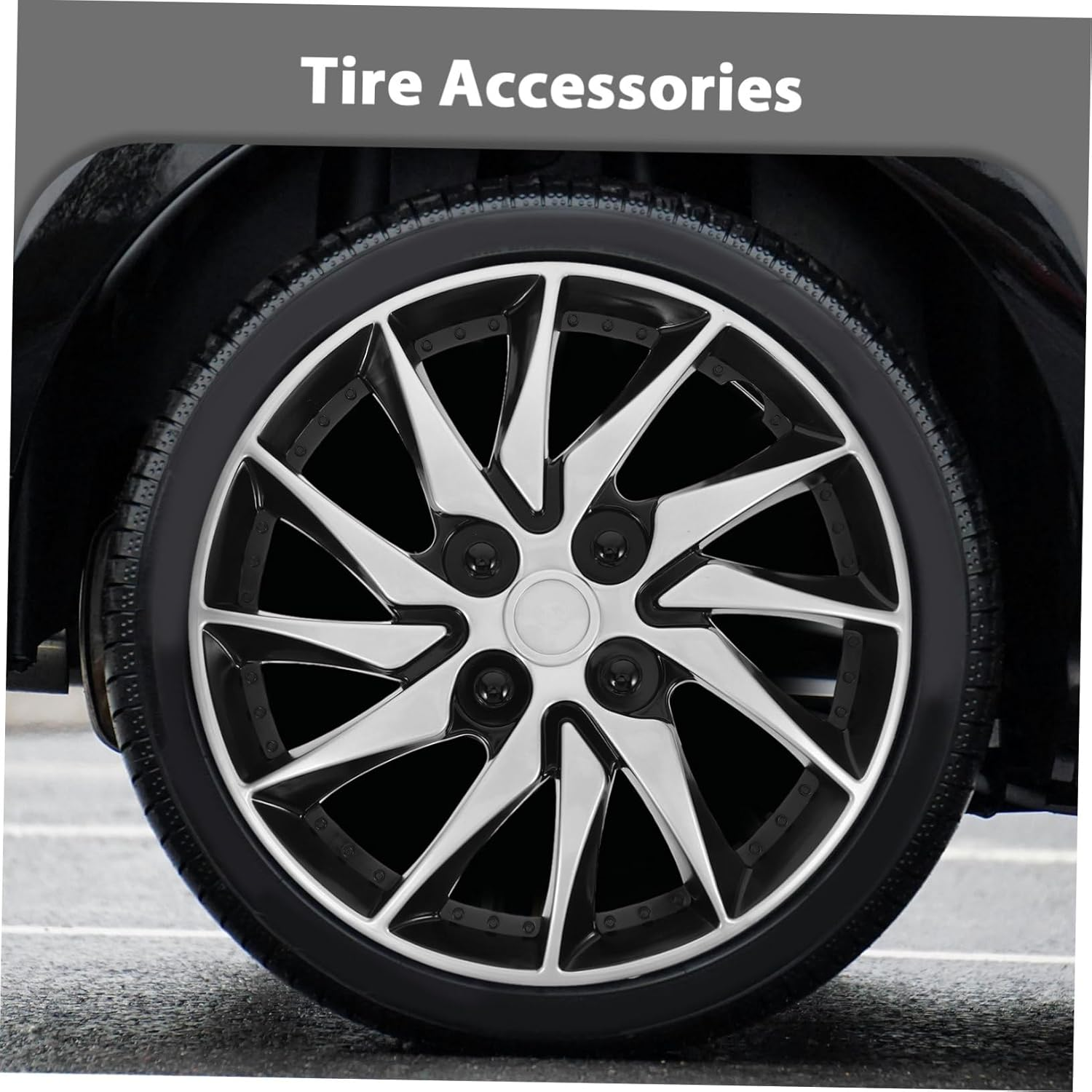 Didiseaon Hub Cap 14 Inch Universal Abs Wheel Hub Cap Cover for Car Truck SUV Decorative Replacement Rim Cover Automotive Accessory image number 2